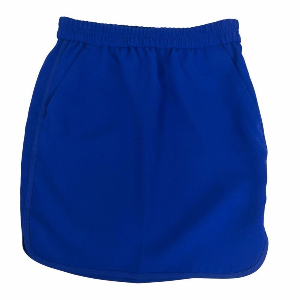 J. Crew Womens Size 00 Crepe Straight Skirt Blue